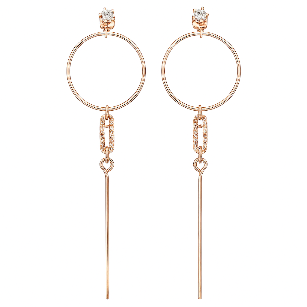 Sunset Hoop Danglers - MIOR JEWELS
