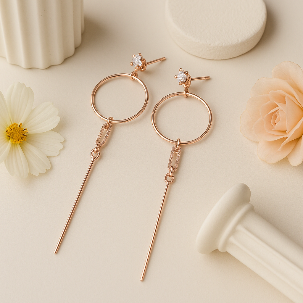 Sunset Hoop Danglers - MIOR JEWELS