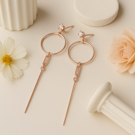 Sunset Hoop Danglers - MIOR JEWELS