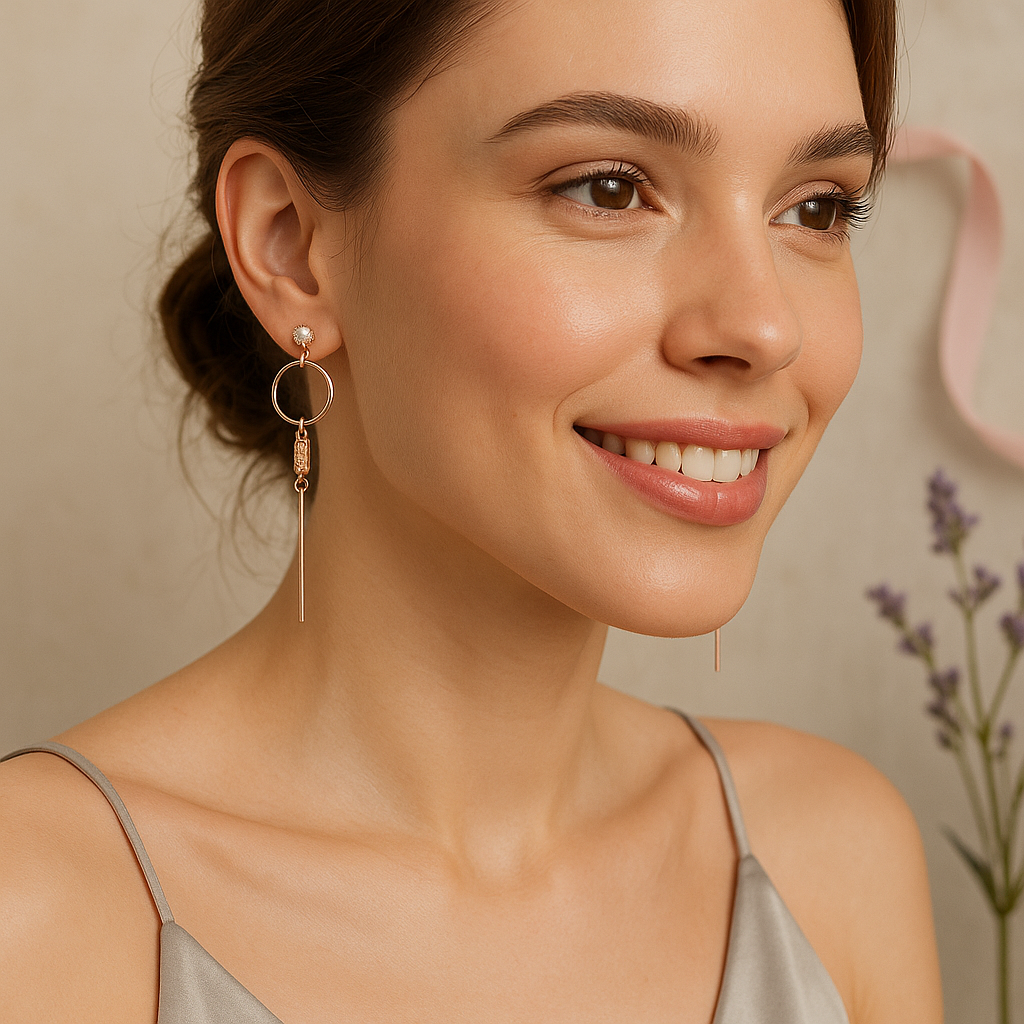 Sunset Hoop Danglers - MIOR JEWELS