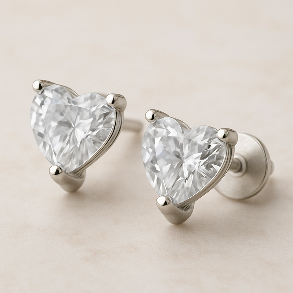 Classic Heart Studs - MIOR JEWELS