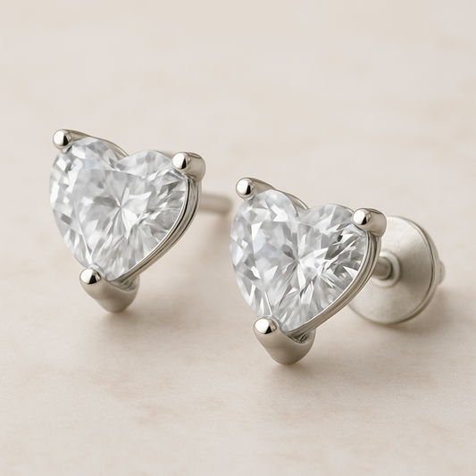 Classic Heart Studs - MIOR JEWELS