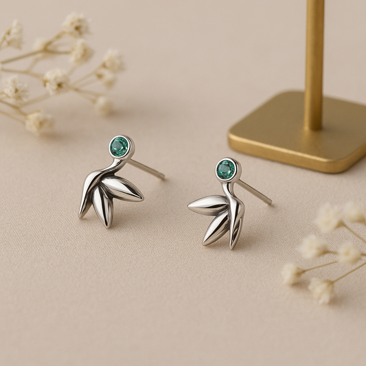 Jade Flight Studs - MIOR JEWELS