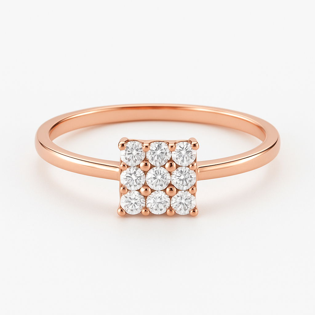 Twinkling Square Ring