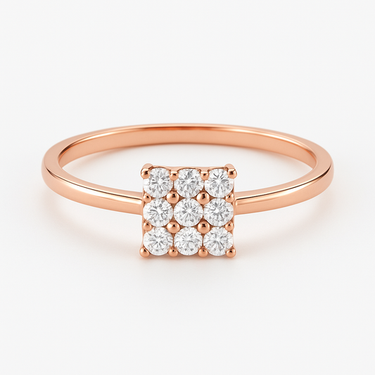 Twinkling Square Ring