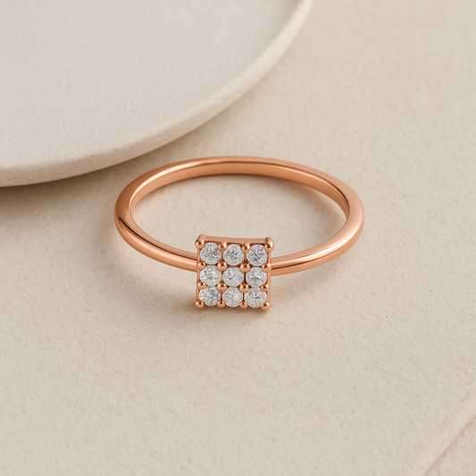 Twinkling Square Ring