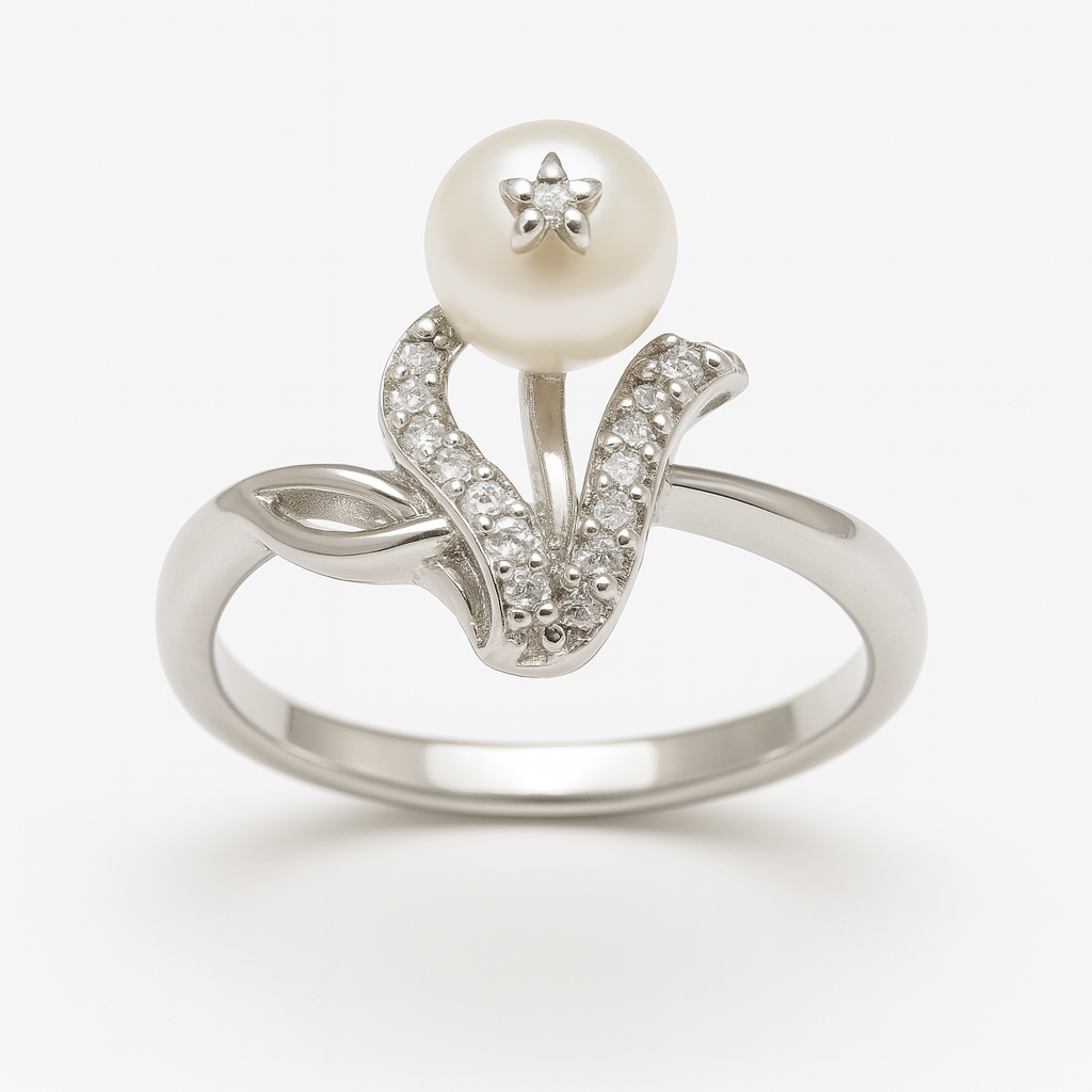 Knot Charm Pearl Ring - MIOR JEWELS