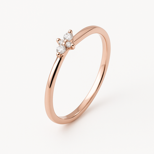 Rose Gold Sparkle Ring - MIOR JEWELS