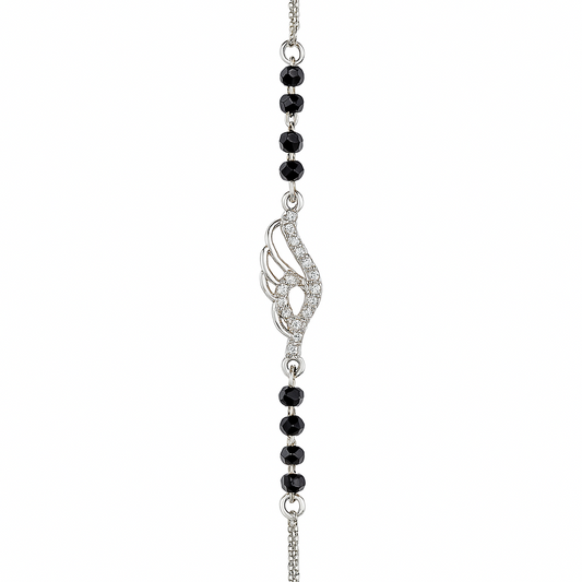 Smooth Wave Black Beads Bracelet - MIOR JEWELS