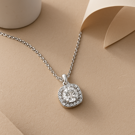 Crystal Crown Chain Pendant