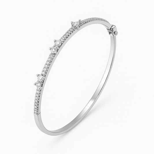 Silver Spark Bangle - MIOR JEWELS