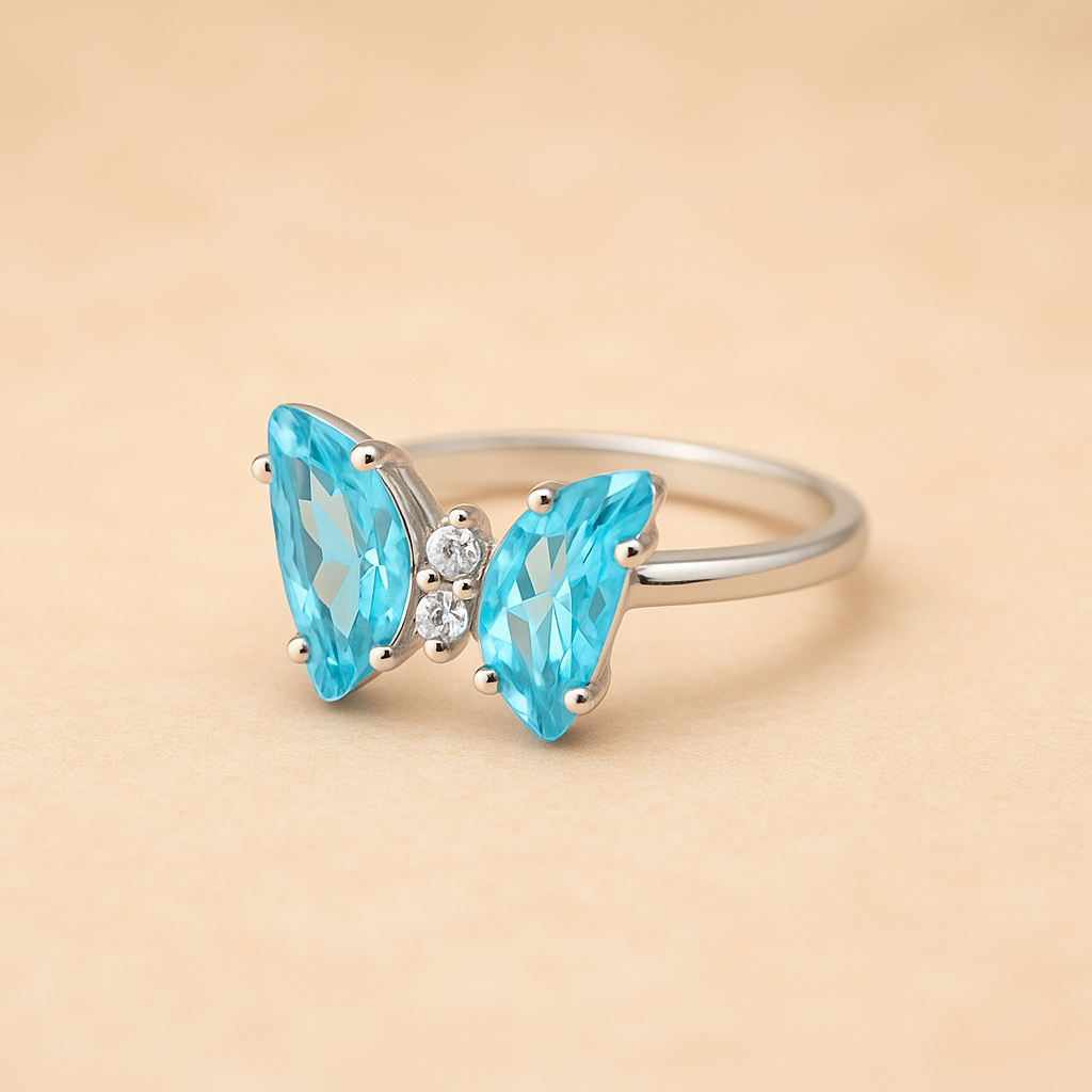 Sky Glow Butterfly Ring - MIOR JEWELS