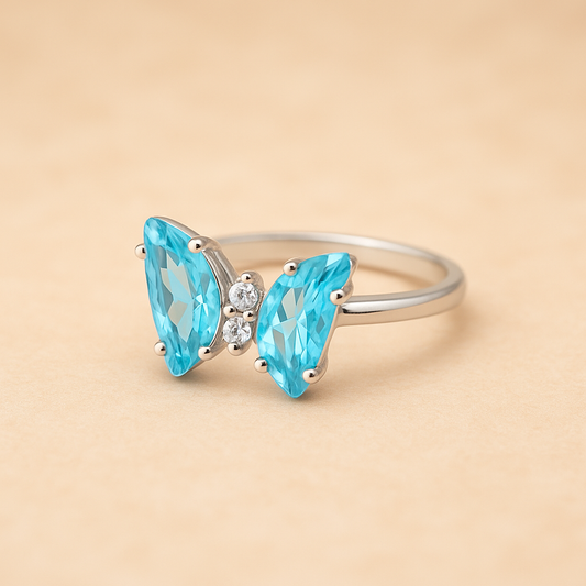 Sky Glow Butterfly Ring - MIOR JEWELS