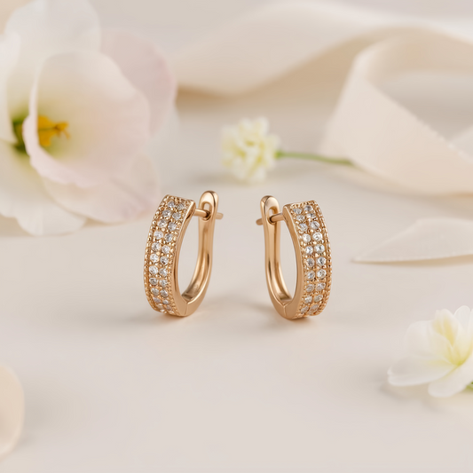 Rosy Circle Earrings - MIOR JEWELS