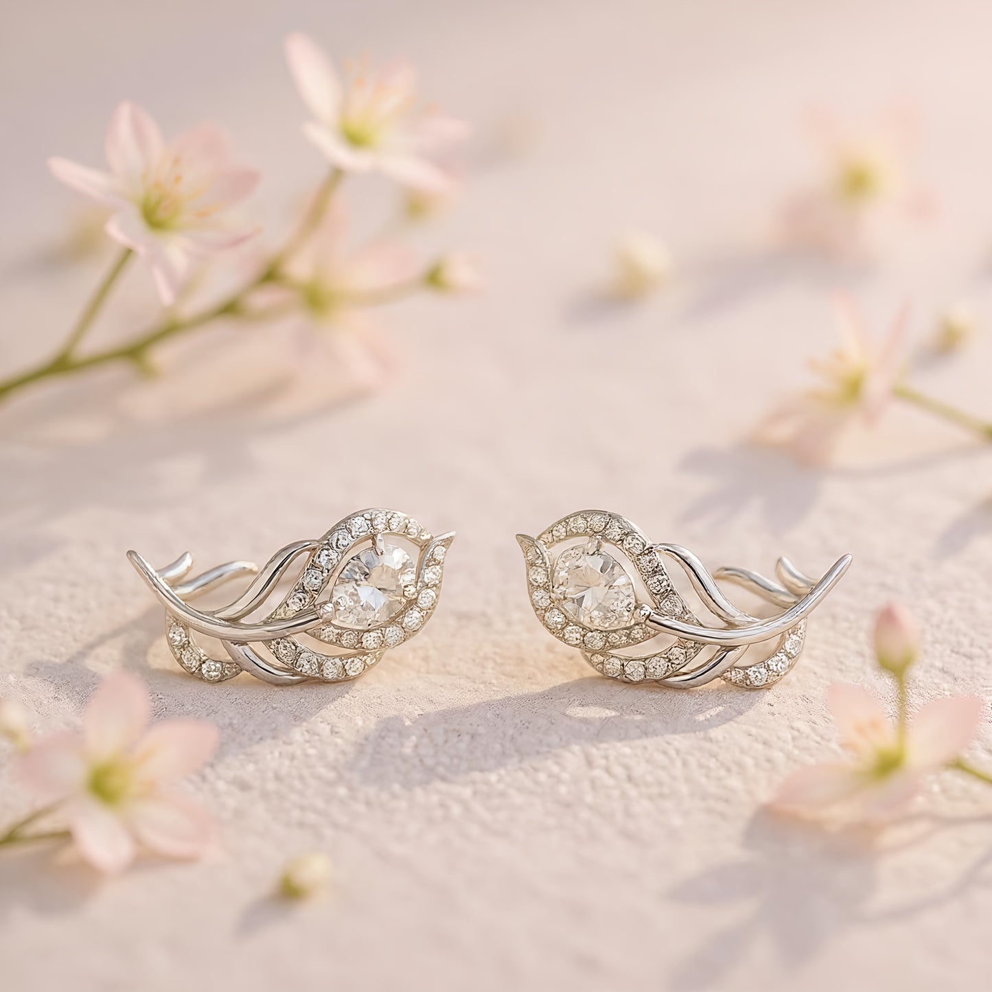 Feather Radiance Earrings - MIOR JEWELS