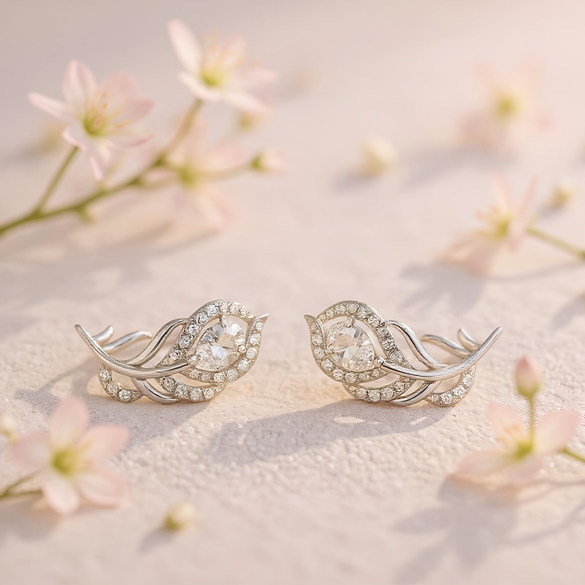 Feather Radiance Earrings - MIOR JEWELS