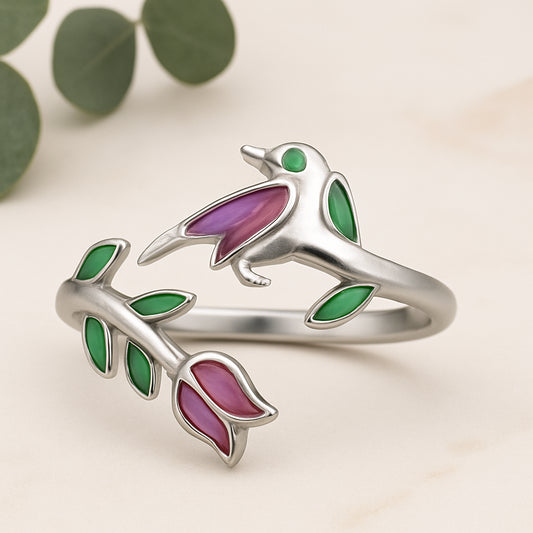 Rose & Bird Designer Ring - MIOR JEWELS