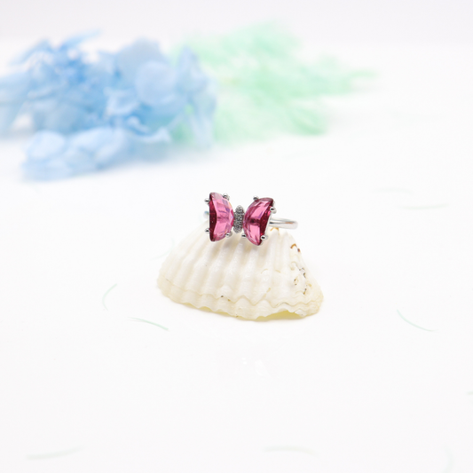 Ruby Radiance Butterfly Ring - MIOR JEWELS
