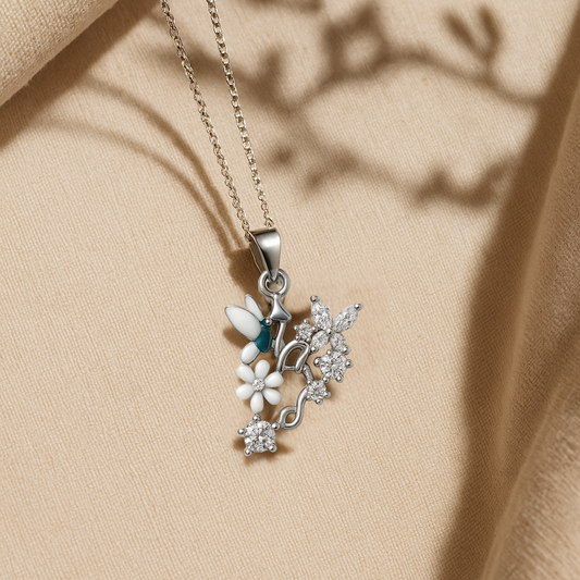 Flora Gem Chain Pendant