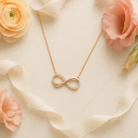 Endless Horizon Rose Gold Chain Pendant - MIOR JEWELS