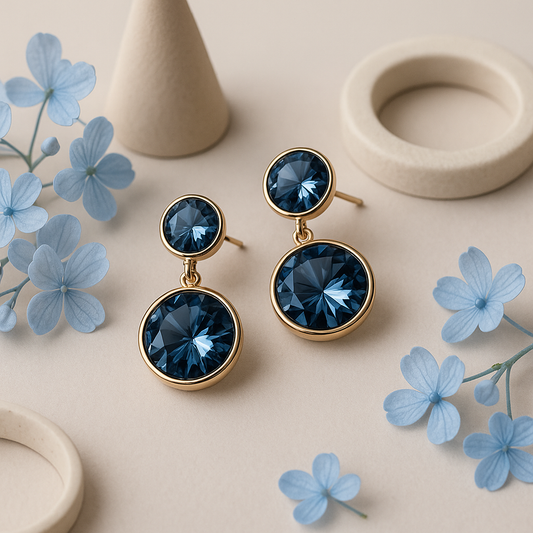 Celestial Blue Glam Earrings - MIOR JEWELS