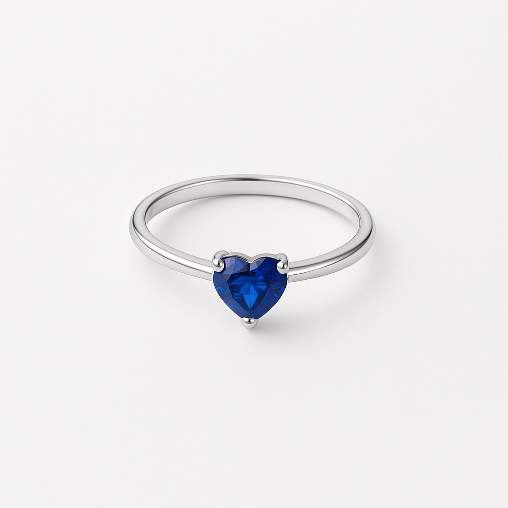 Navy Heart Ring - MIOR JEWELS