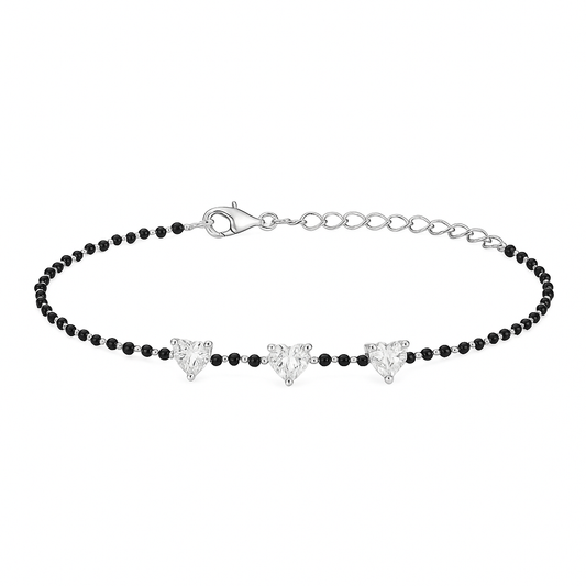 Rose Gold Hearts Triple Layered Nazaria Bracelet - MIOR JEWELS
