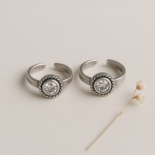 Eternal Spark Toe Rings Pair