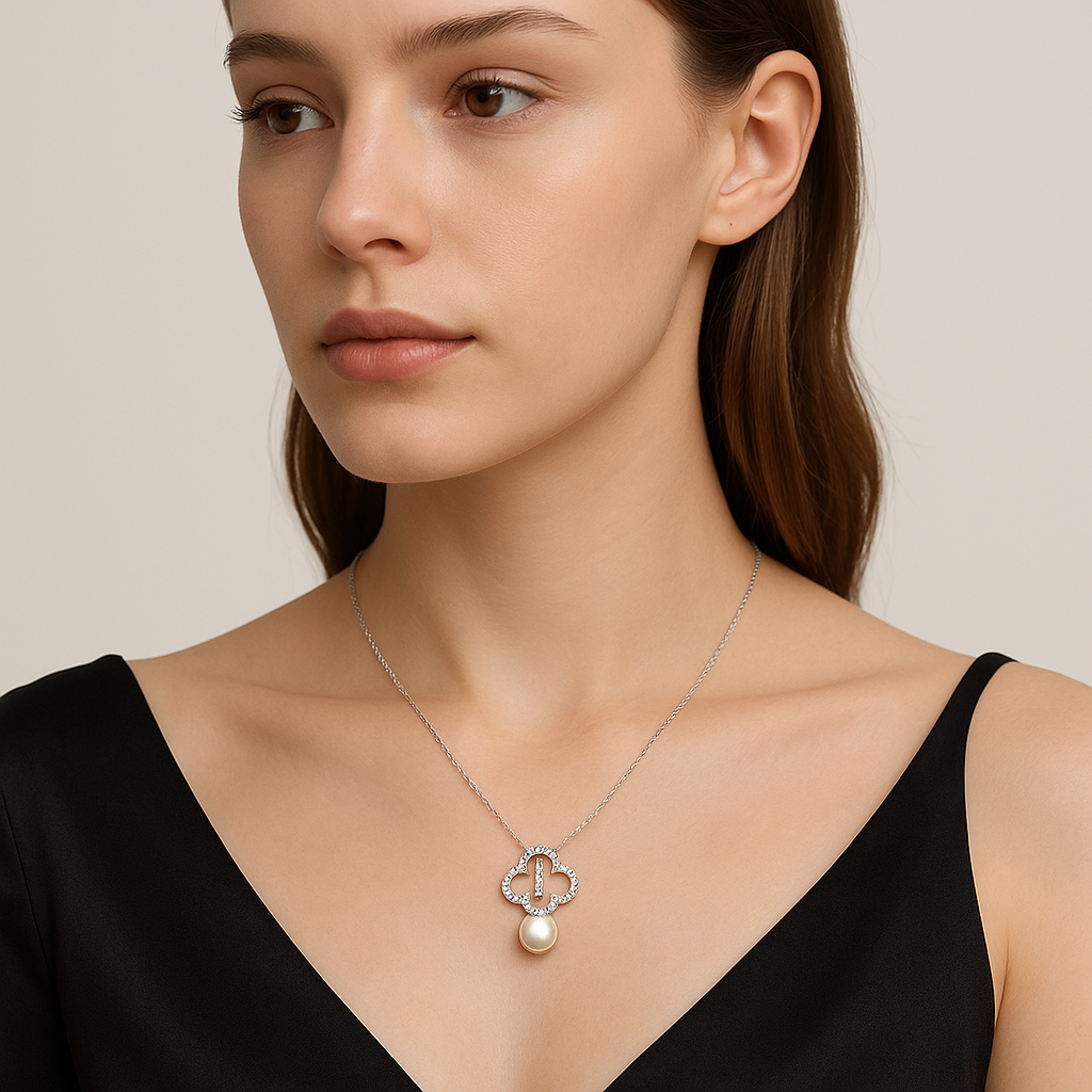 Classic Pearl Drop Chain Pendant - MIOR JEWELS