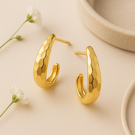 Curve Theory Rose Gold Earrings