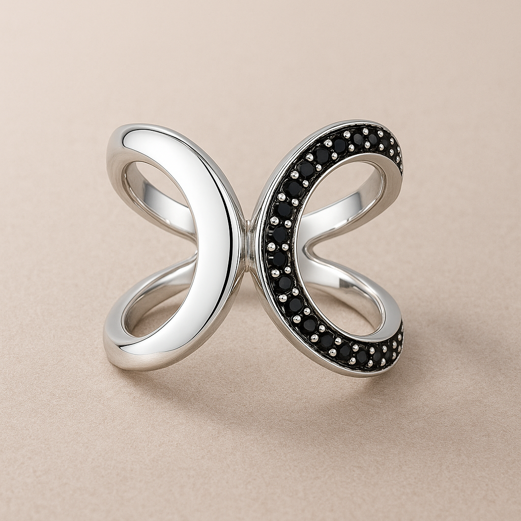 Dazzling Infinity Silver Band - MIOR JEWELS