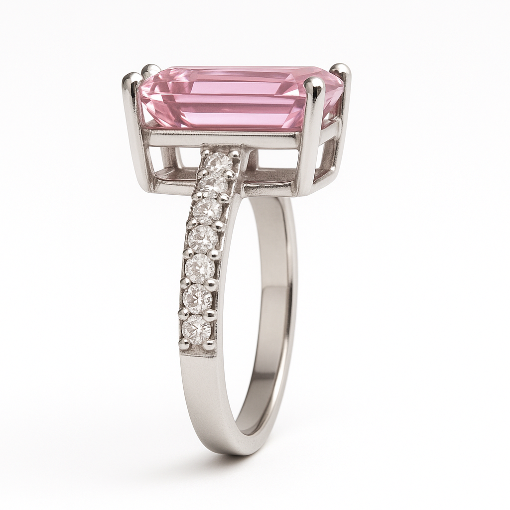 Rose Quartz Adjustable Ring - MIOR JEWELS