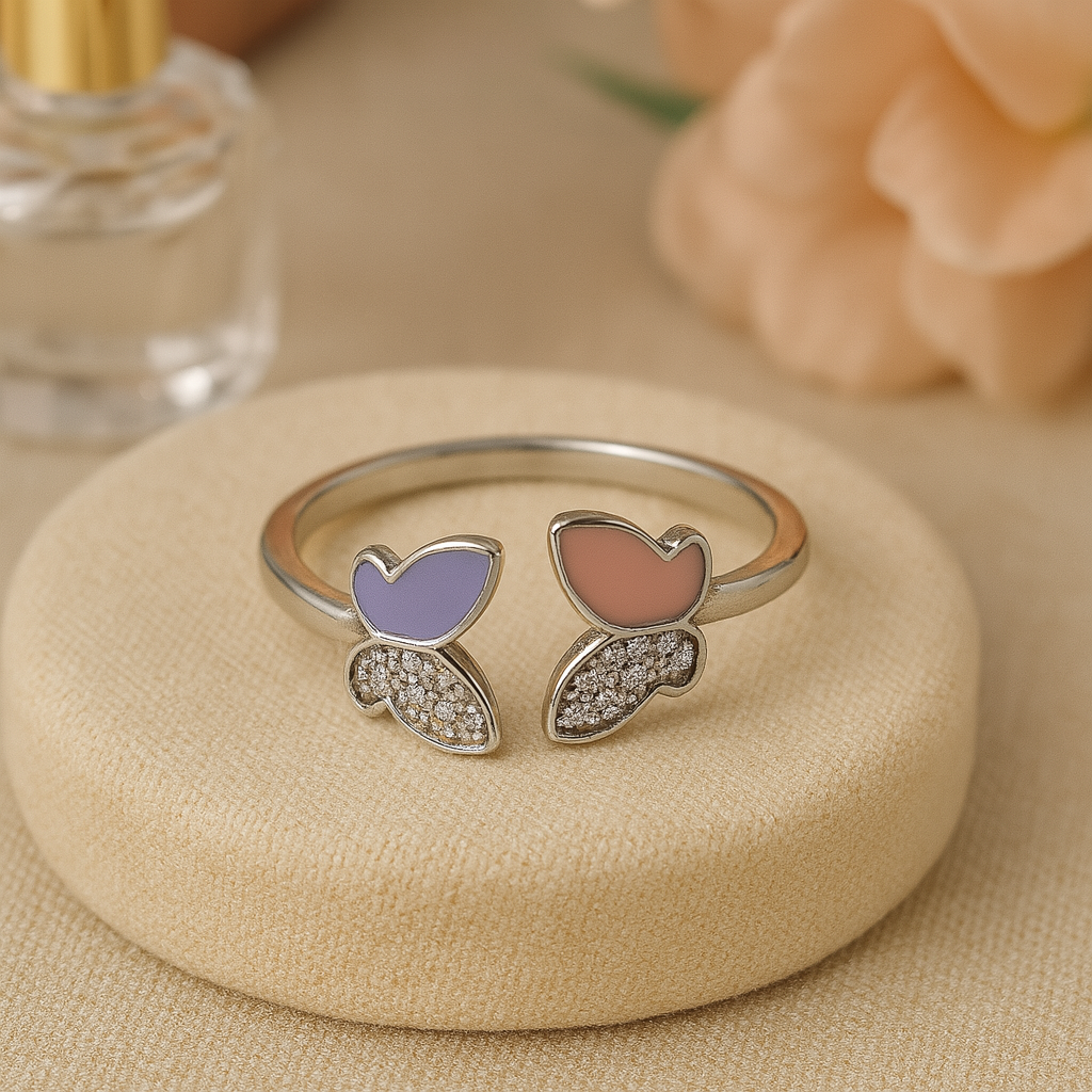 Twin Butterfly Silver Ring - MIOR JEWELS