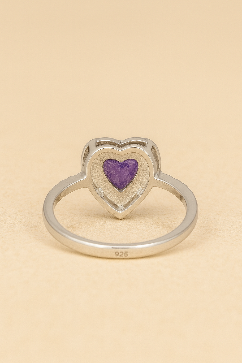 Lavender Heart Ice Solitaire Ring - MIOR JEWELS