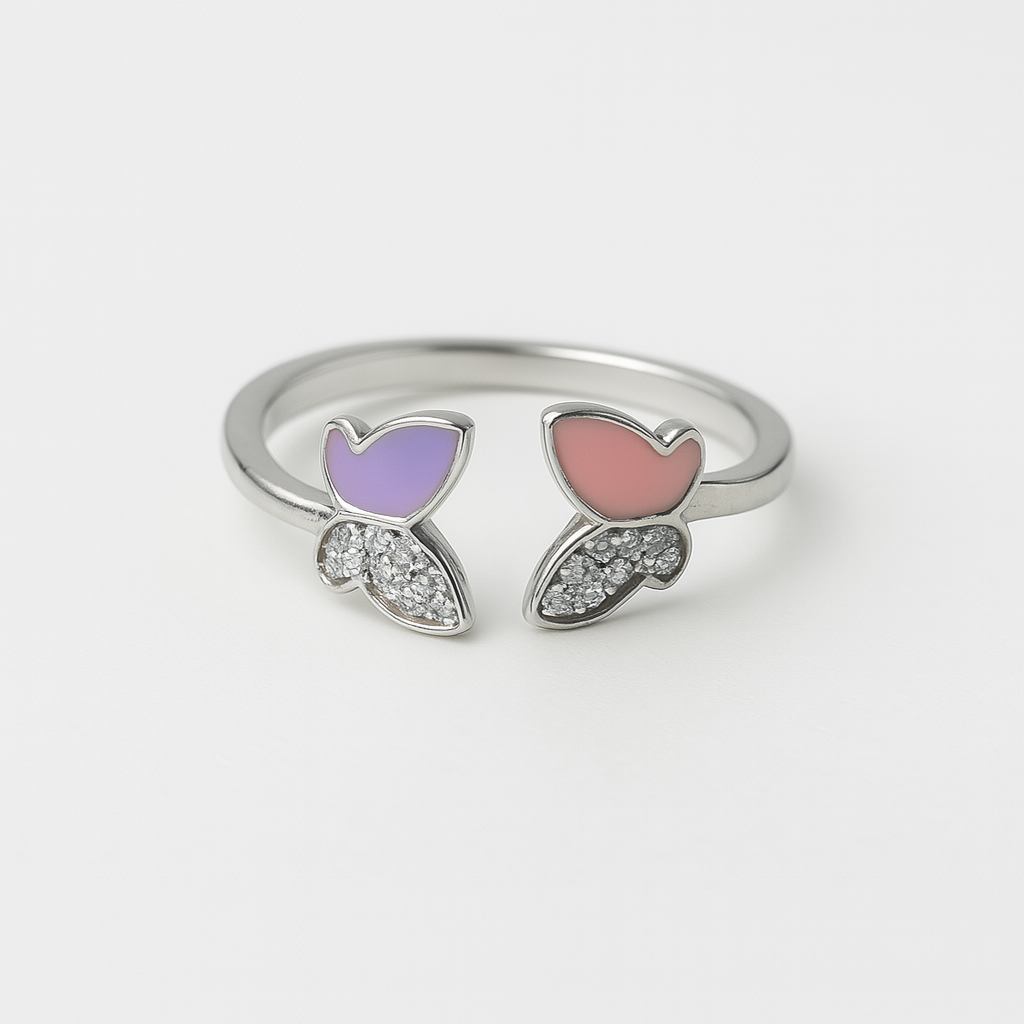 Twin Butterfly Silver Ring - MIOR JEWELS
