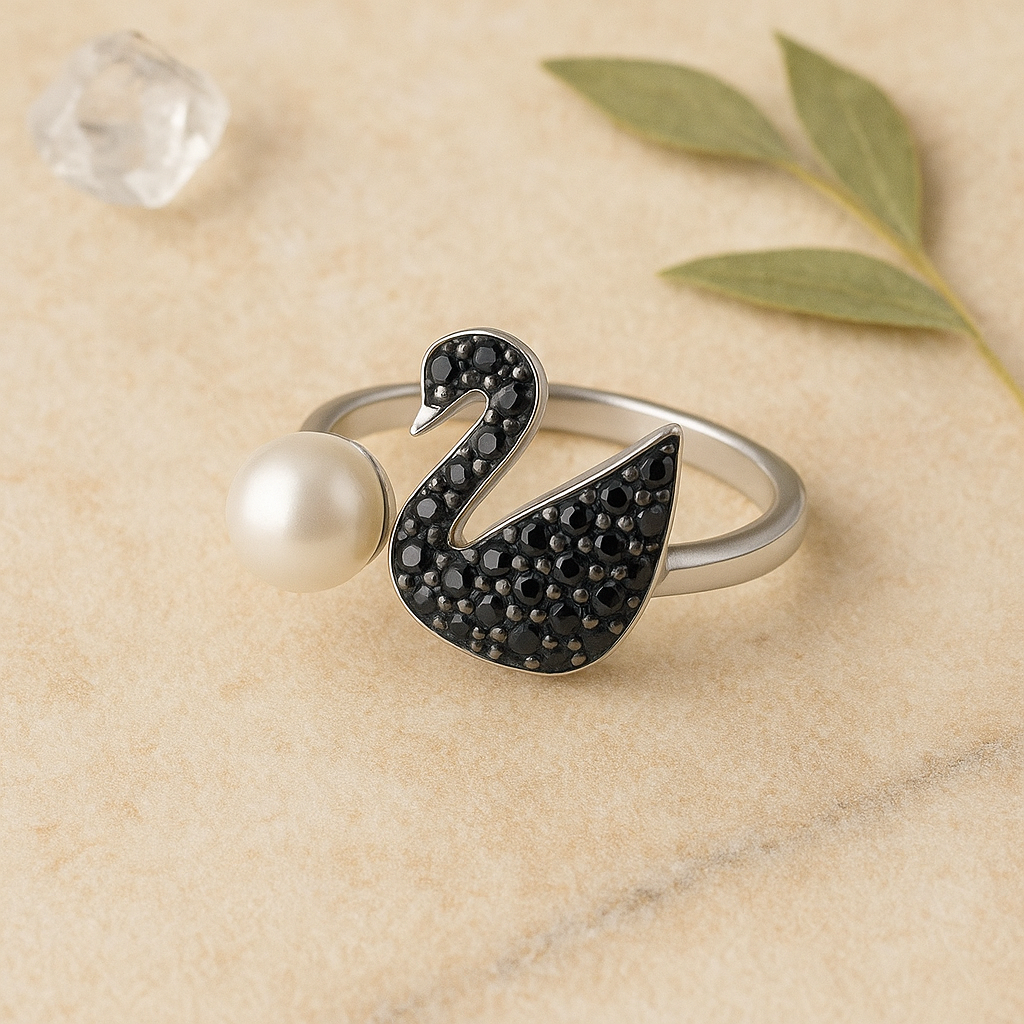 Majestic Swan Pearl Ring - MIOR JEWELS