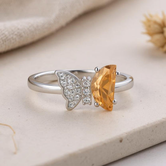 Honey Glow Butterfly Ring - MIOR JEWELS