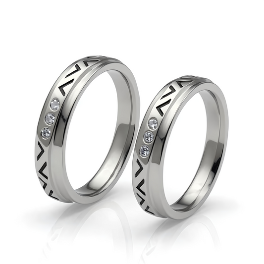 Forever Us Couple Rings Pair V14
