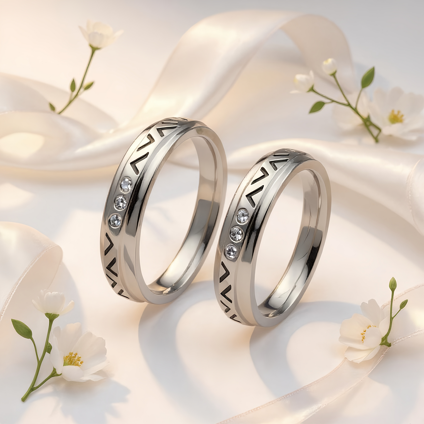 Forever Us Couple Rings Pair V14
