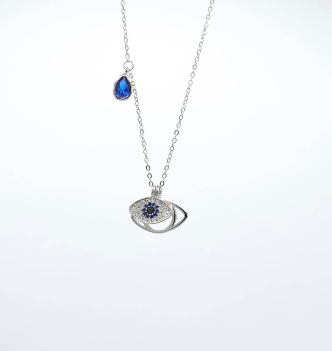 Ocean Drop Evil Eye Chain Pendant - Image 2