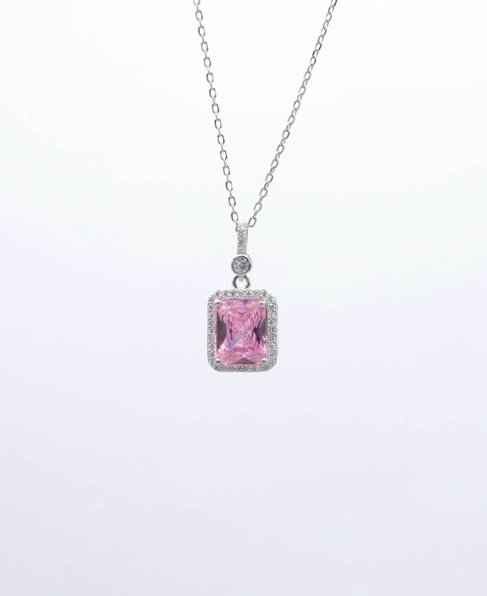 Rosy Gem Chain Pendant - Image 2