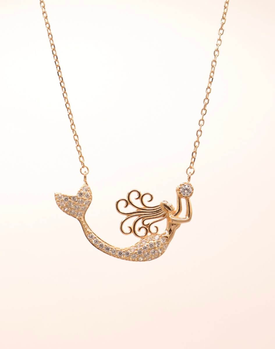 Rose Gold Mermaid Chain Pendant