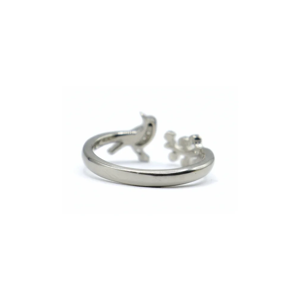 Rose & Bird Designer Ring - Image 3