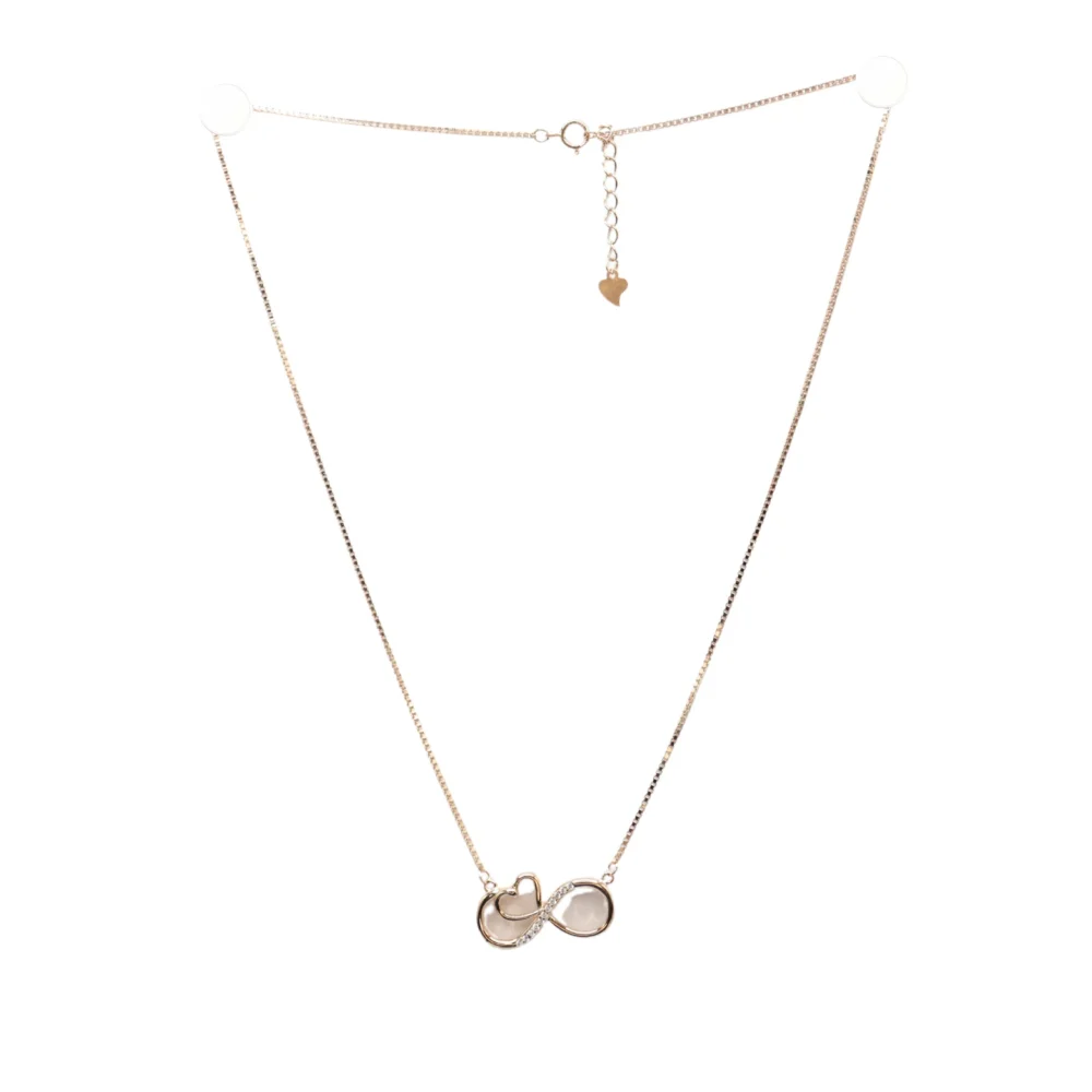 Infinity Blush Rose Gold Chain Pendant - Image 3