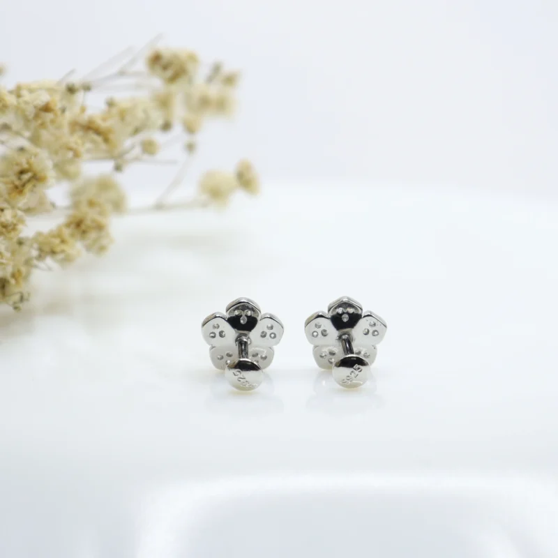 Shiny Floral Charms Earrings - Image 3