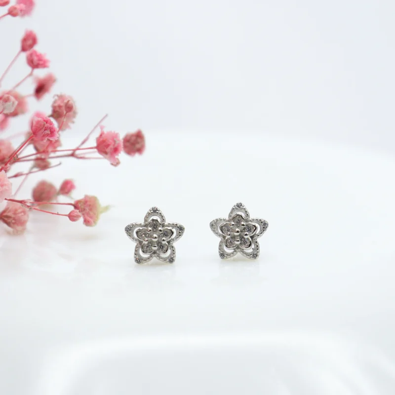 Shimmering Flower Earrings