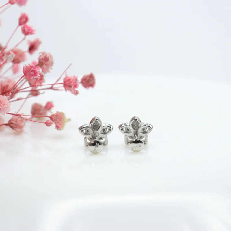 Shimmering Flower Earrings - Image 3