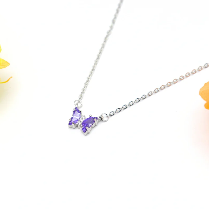 Violet Flutter Chain Pendant