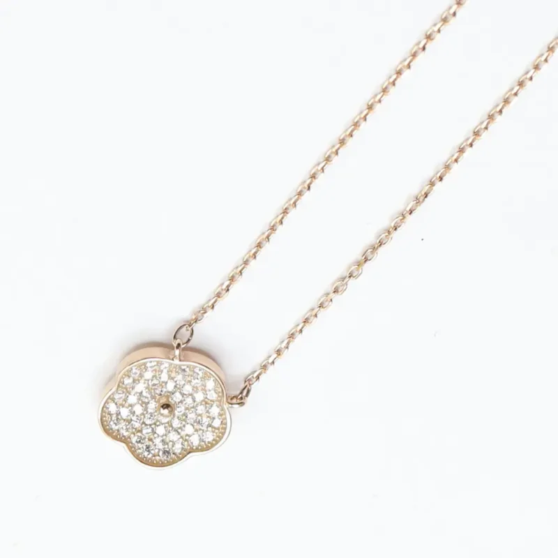 Blooming Flower Rose Gold Pendant - Image 3