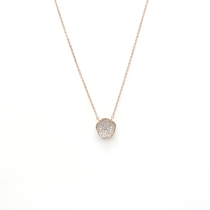 Blooming Flower Rose Gold Pendant - Image 4